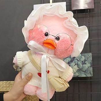 EXTOY 30Cm Pink Lalafanfan I Cafe Mimi Yellow Duck Plush Toy Cute Stuffed Doll Soft Animal Dolls Kids Toys Birthday Gift for Girl Kids Boy Must Haves Gift Ideas Girl S Favourite Superhero Decorations