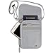 Boundless Neck Wallet with RFID Blocking - Concealed Travel Pouch & Passport Holder (Gray)