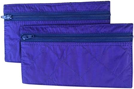 Two Pack Of Budgeting Envelopes, Zippered Wallet, Reusable Spending Allowance Cash Envelope System, Nylon Organizer Bag (Small, Royal Blue)