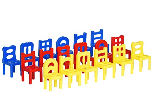 Point Games Stacking Tower Balancing Game, Party Favor Stacking Toys - Pile-Up Suspend Family Games for Kids. (18 Chairs Toys Set) - Thumbnail 4