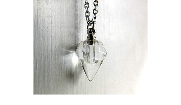 Amazon Com Crystal Cremation Necklace Urn For Human Ashes Pet Diamond No Tarnish Stainless Steel Handmade