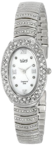 Burgi Women's BUR070SS Diamond Oval Quartz Bracelet Watch Burgi Women's BUR070SS Diamond Oval Quartz Bracelet Watch