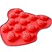 CHAWOORIM 16 Cavity Small Mickey Mouse Silicone Mold DIY Candy Chocolate Sugar Craft Fondant Ice Tray