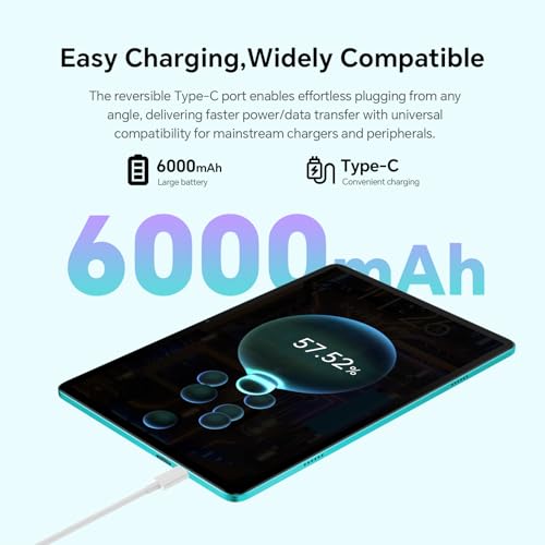 TECLAST P33 Tablet 10 Inch Gemini AI, Android Tablet with 10 Accessories, 64GB+4TB TF, 2GHz Octa-Core, Widevine L1, WiFi 6, 6000mAh/BT5.4/OTG, Tablet with Keyboard+Pencil+Case+Mouse+Headphones, 2026
