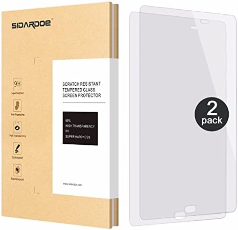 [2-Pack] Galaxy Tab A 9.7 Screen Protector, SIDARDOE Tempered Glass Screen Protector for Samsung Galaxy Tab A 9.7, HD Ultra Clear, 0.33mm 2.5D Round Edge, 9H Anti-Scratch