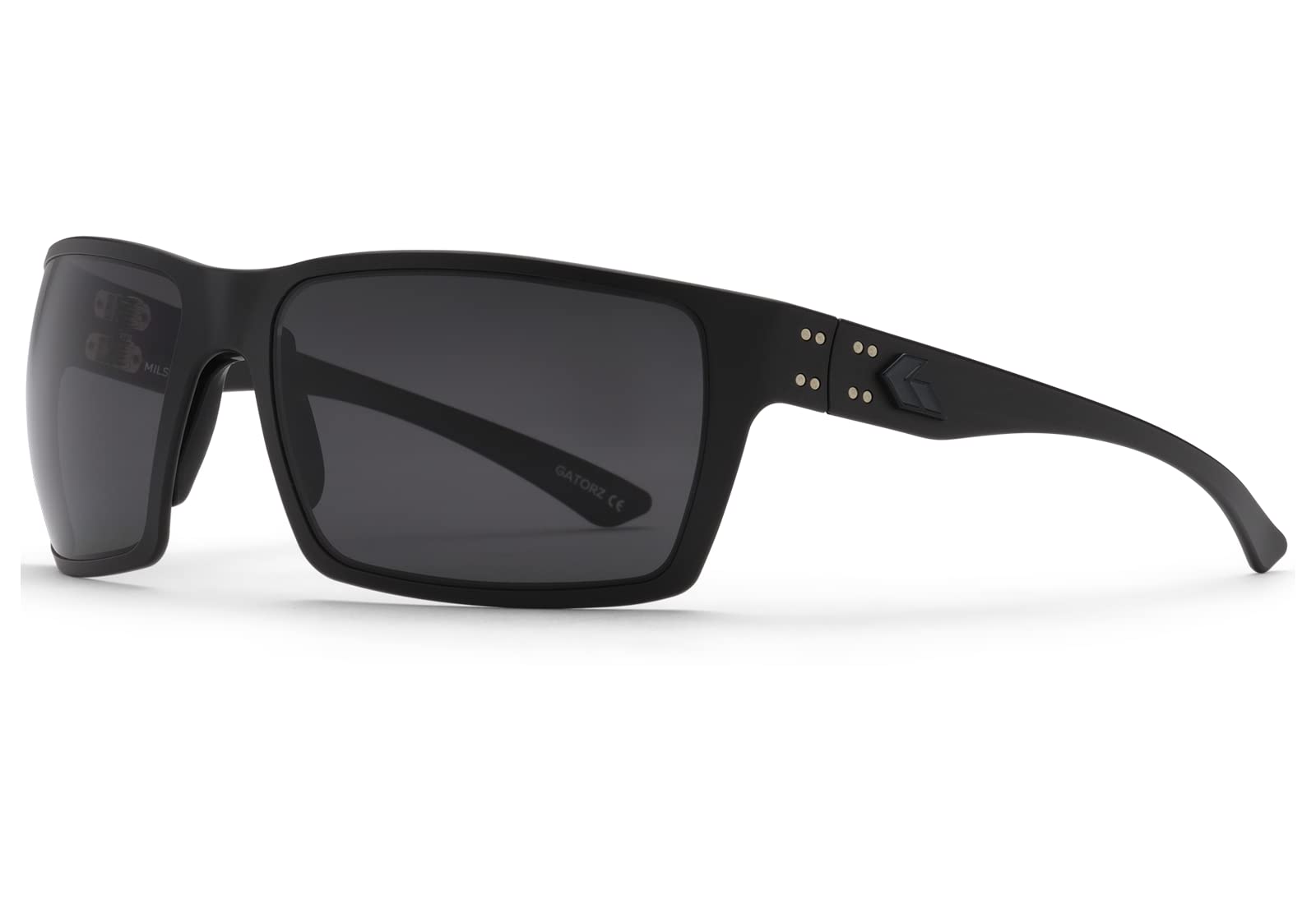 Photo 1 of Gatorz Eyewear MISPEC Ballistic ANSI Z87.1 Marauder Sunglasses - Black Cerakote with Black Logo Smoke Lens - GZ-12-401