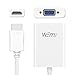 WEme Active HDMI to VGA Adapter 1080P Male to Female Converter with Micro USB Power Port for PC/TV/Laptop/Notebook/HD DVD in White