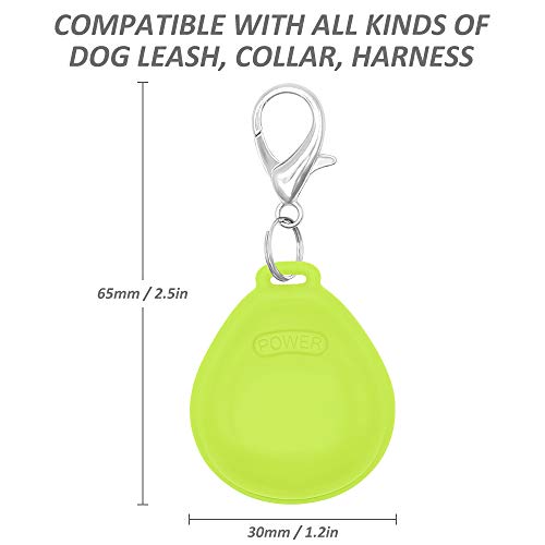 DOMIGLOW LED Dog Collar Light - 2 Packs LED Dog Tag Light for Dog Collar Clip-On Dog Lights for Night Walking & Camping (Blue & Green)