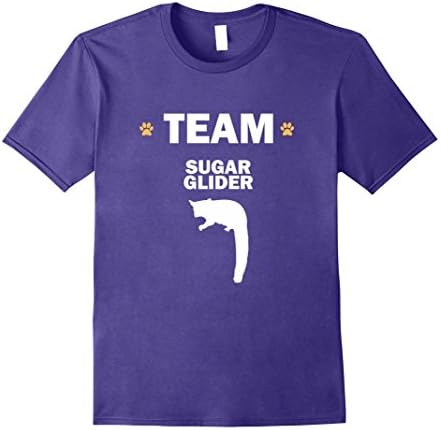 Mens Team Sugar Glider Cute Dog Lover Pawprint T-Shirt Large Purple