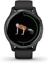 Garmin Venu GPS Smartwatch Black Slate AMOLED Display Music Pulse Ox view 2