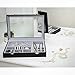 SONGMICS Black Leather Jewelry Box Display Tray Show Case Storage Organizer Large Glass Top UJDS306