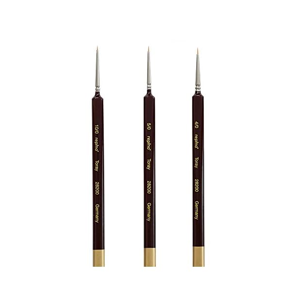 Repino Pinsel Set KÃ¼nstlerpinsel Pinselset - fein - sehr dÃ¼nn - GrÃ¶sse 10/0, 5/0, 4/0