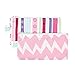Bumkins Reusable Snack Bag Small 2 Pack, Ribbon & Pink Chevron (G9)