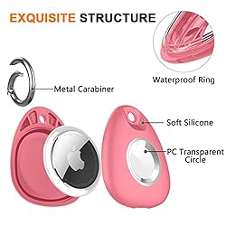[2 Pack] AirTag Keychain Holder Case