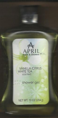 April Bath and Shower Vanilla Citrus White Tea Scented Shower Gel 10 Oz (2 Pack)