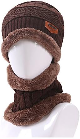 MX kingdom Knitting Skull Cap Plus Scarf Cashmere Warm Beanie Hat
