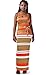 Yollmart V-neck Long Sleeve Bodysuit Jumpsuit Bodycon Rompers Maxi Dress-5047-2XL