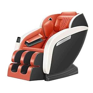 CSPFAIZA Multifunction Massage Chair with Heat and Music, Zero Gravity, Home Automatic Armchair – Low Noise（Orange）