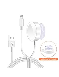 WORDIMA - Cargador magnético para iWatch4 3 2 1, 2 en 1, cable de carga inalámbrico compatible con Apple Watch Series 4 3 2 1 y iPhone XR XS XS Max X 8 8Plus 7 7Plus 6 6Plus iwatch Charger