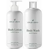 Eva+Avo Body Lotion + Body Wash Duo with Avocado, Hydrating and Nourishing Treatment for Dry, Dehydrated, or Sensitive Skin, Moisture-Rich and Restorative Solution for Soft, Smooth, and Radiant Skin