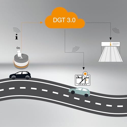 LEDguardian Road Flare Signal V16 IoT, feu d'avertissement LED certifié DGT 3.0, Utilisation obligatoire en Espagne, 1900K, localisation en Temps réel
