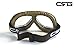 CRG Sports Motorcycle Goggle Vintage Aviator Pilot Style Cruiser Scooter Motocross Goggles for Men, Women, Adults