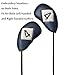 FINGER TEN Premium Synthetic Leather Stylish Iron & Wedge Golf Head Covers Value 12 Piece Set, Embroidered Labels & Fits Most Clubs Gift Set, Travel Protection Accessories (Both Side-Black)