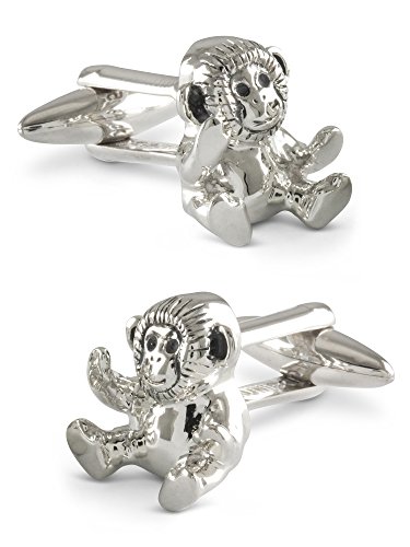 ZAUNICK Monkey Cufflinks Sterling Silver
