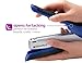 Bostitch Office InPower Spring-Powered Premium Desktop Stapler - One Finger, No Effort, Blue/Silver (1118)