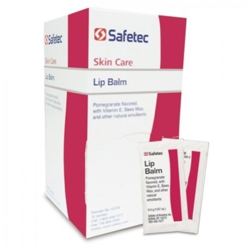 Lip Balm Pomegranate Flavored - 144 Packets/box by Safetec