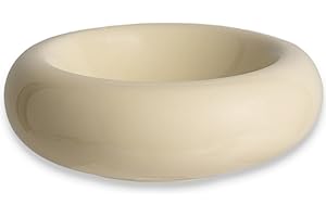 KTLECL 6.1 Inch Cat Bowls, 7 oz Ceramic Cat Food Bowl, Whisker Fatigue Relief Cat Bowl, Anti-Vomiting, Protect Spine, Perfect for Indoor Cats(Yellow)