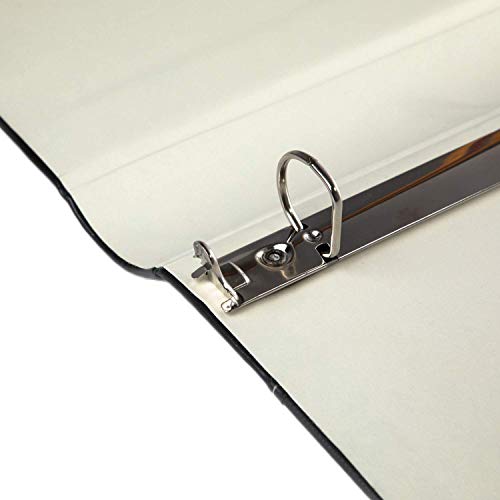 BellagioItalia 3 Ring Binder 1 Inch Rings, Brown Faux Leather