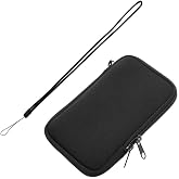 Neoprene Phone Pouch - Universal Cell Phone Bag with Zipper | Shock-Absorbing Slim Sleeve for Daily Protection &amp; On-The-Go Use | Lightweight Phone Carrier with Neck Strap for Hands-Free Convenience