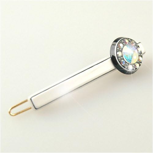 Virtuose White - Cubitas Morisot Collection (Hand-set Swarovski Crystals, Barrette)