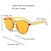 Armear Women Retro Rimless Round Sunglasses Tinted One Piece Orange Lens Eyeglasses