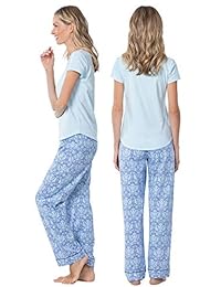 PajamaGram Pijamas para Mujer - Pijamas de Manga Corta para Mujer
