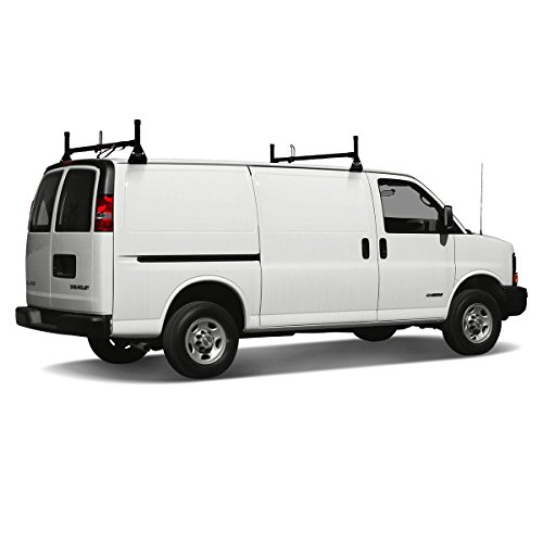 Vantech Steel H1 Rack 2 Bar System for a Chevy Express 1996-On Black