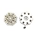 Berry Conchos with Screws Metal Flower Rhinestone Conchos 12 Pieces
