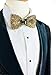47IVYWOOD Premium Pre-tied Rhinestone Gold Bow Tie for Men, Women, Boys, Girls (gold)