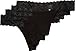 Pact Women's Lace-Waist Thong 4-Pack Black Medium