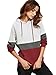 DIDK Women's Hoodies Long Sleeve Splice 3 Color Hooded Sweatshirt