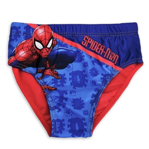 Marvel Maillot de bain pour enfant Spider-Man Mer Piscine Boxer Surf Slip ou Parigamas 3-8 ans Maillot élastique à séchage rapide garçon, Slip 357261 rouge, 7-8 ans
