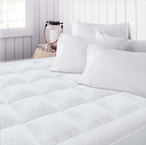 Beckham Hotel Collection Premium Microplush Mattress Pad - Hypoallergenic Ultra Soft Overfilled Topper with Deep Fit - Full - Thumbnail 6