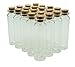 Shxstore 20ml Small Mini Glass Bottles Sample Jars with Cork Stoppers for Art Crafts 0.86 inch Diameter x 3.1 inches Tall, Pack of 20