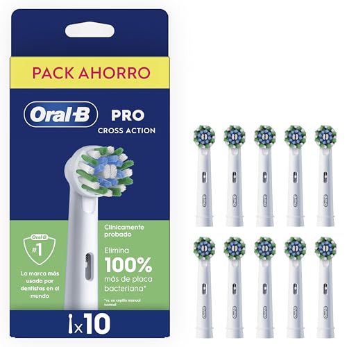 Pro CrossAction Cabezales de Recambio Originales, Blanco, Pack de 10