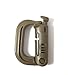 ITW GrimLoc - Locking D-Ring for Molle Gear - Tactical Accessory Locking Carabiner (3 pack) (Coyote Brown)