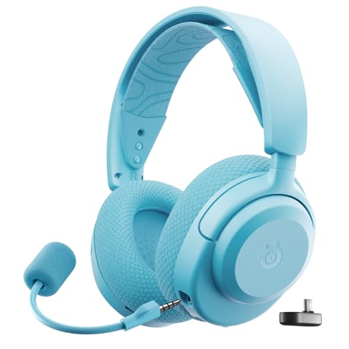 SteelSeries Arctis Nova 3P Wireless - PS5 Headset & PC Gaming Headset – App-Steuerung – 40 Std. Akku – Neodym-Magnet-Treiber – 2,4 GHz/Bluetooth – Abnehmbares Mikrofon – Für PS5, PC, Switch - Aqua