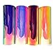 Opal Holographic Vinyl Sheets 12x12 Craft Vinyl Adhesive Bundle, Cricut Maker Explore, Silhouette Cameo, Signs, Decals by Turner Moore Edition - Blue, Pink, White, Yellow, 4-Pack