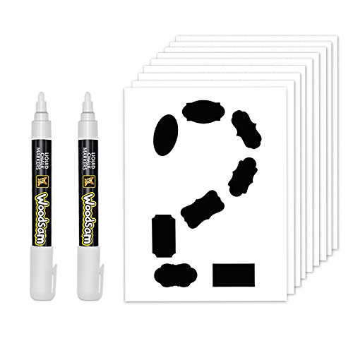 Woodsam Chalkboard Labels Chalk-Stickers for Mason-Jars