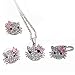 OWM Store Lovely Kitty Necklace Ring Earrings Kid's Jewelry Set